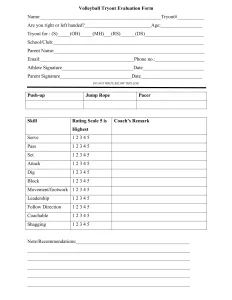 printable volleyball tryout evaluation form