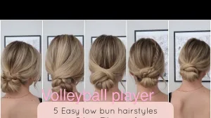 Low Bun hairstyles for women volleyball players 