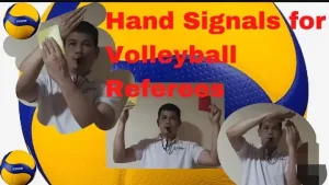 Hand signals for volleyball referee 