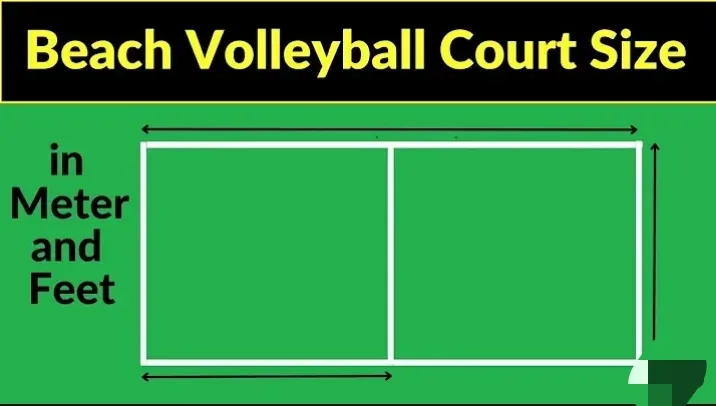 beach volleyball court dimensions parameters