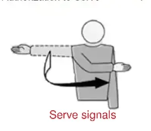 Volleyball referee serve signals 